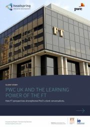 Pwc case study cover - How FT perspectives strengthened PwC’s client conversations