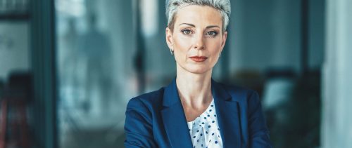 Portrait of confident business woman leadersship
