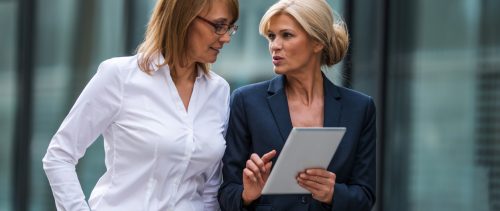 Business discussion female ceos women leaders