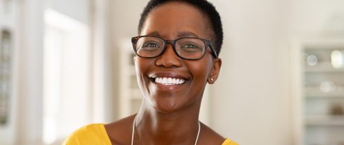 Young woman wearing spectacles